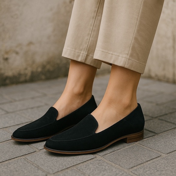 Dolce Vita | Pixy Black Suede Loafers Size 9 Casual Classic Office - Picture 1 of 9
